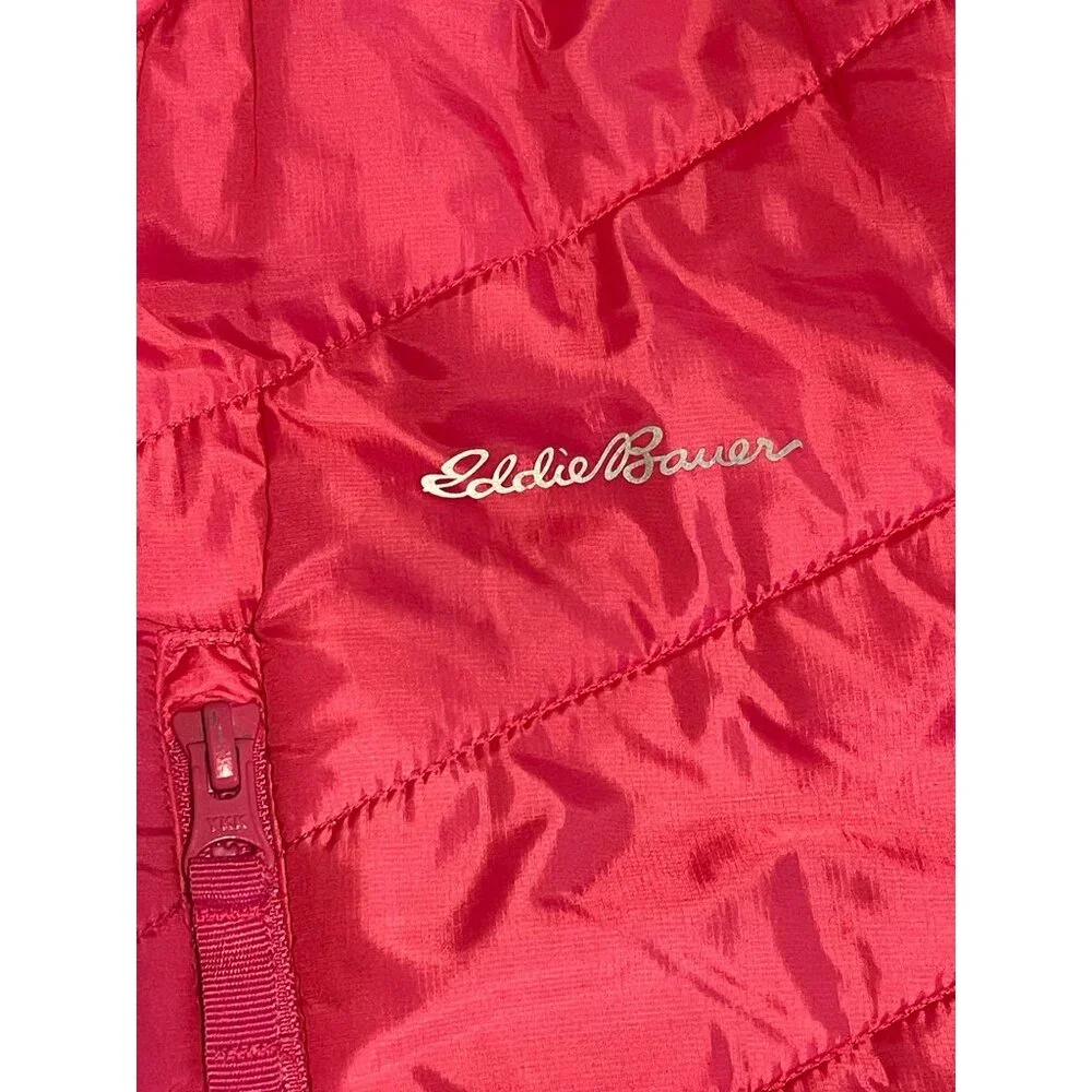 Eddie Bauer Pink & Purple Ombre Quilted Hooded Jacket With Fleece Lining - Picture 10 of 15